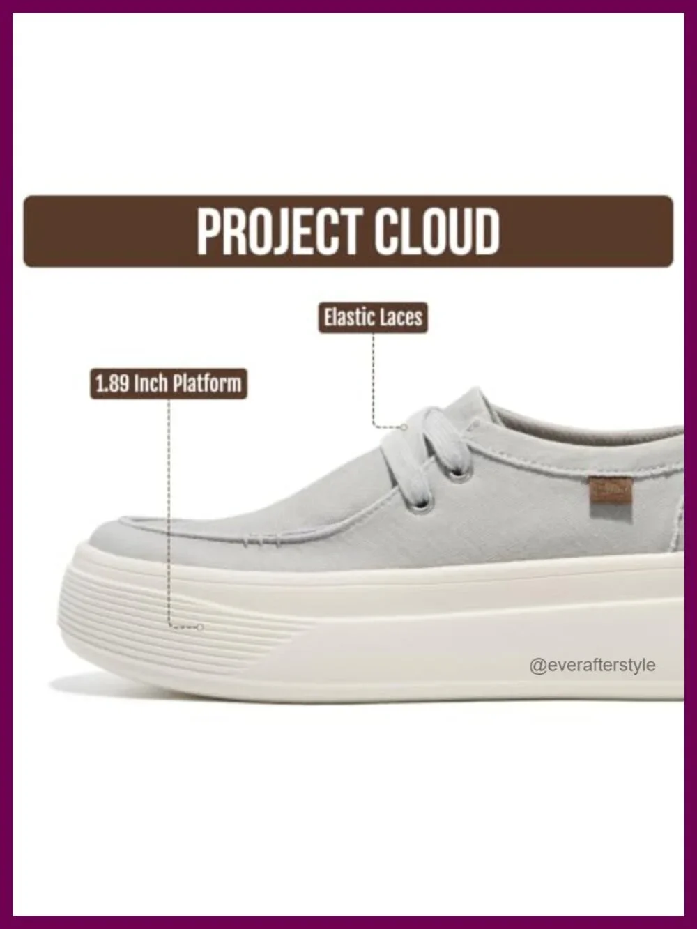 Canvas Platform Loafers Women Slip-On Sneakers SmartFoam Insole 1.89